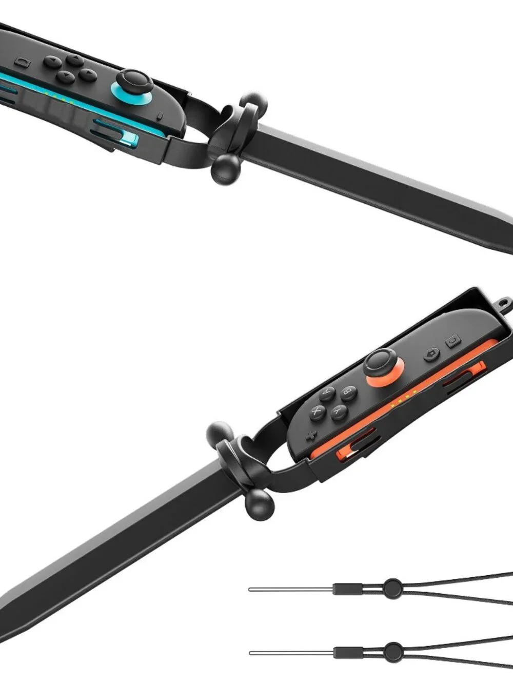 Nintendo Switch Joy-Con Sword Grip Black with Wrist Straps